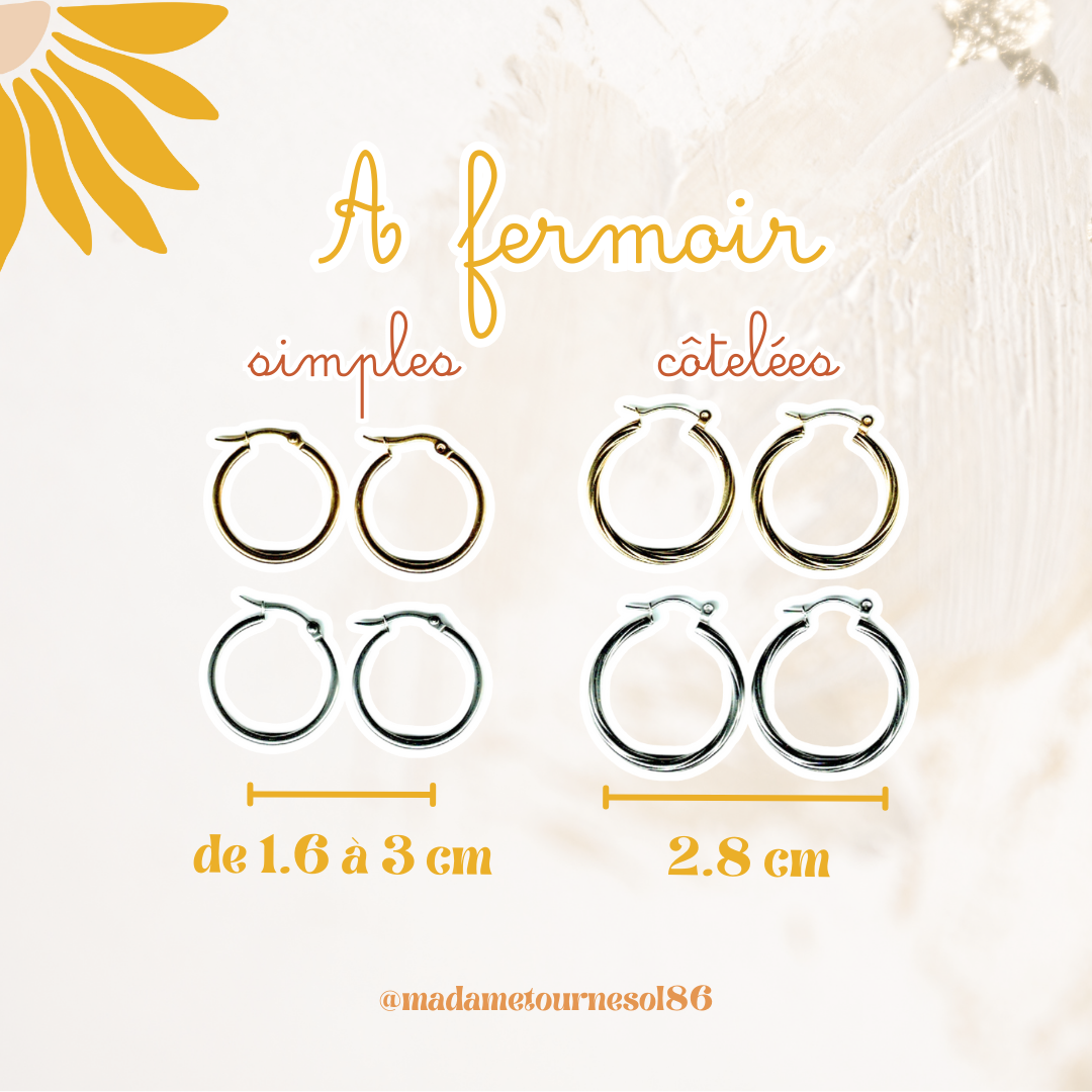 Créoles acier inoxydable