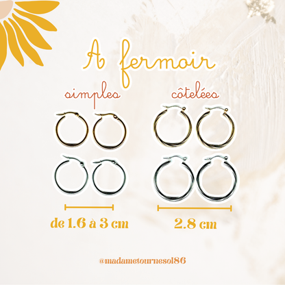 Créoles acier inoxydable