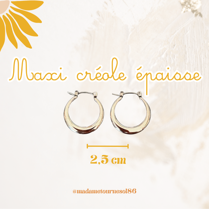 Créoles acier inoxydable